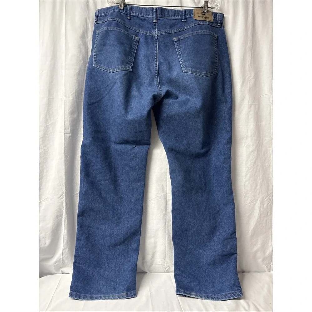 Wrangler Straight Leg Jeans Mens 40X30 Blue Medium Wash Regular Fit 85900DW